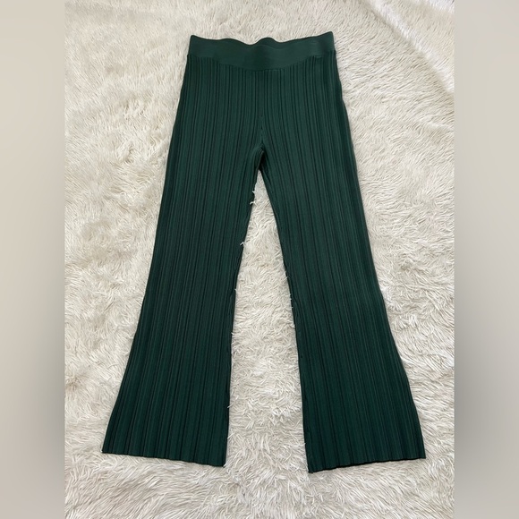 Veronica Beard Massaro Rib-Knit Pant - Size XL - NWT - forest green - Picture 2 of 10